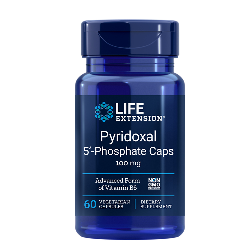 沿寿LIFE EXTENSION Pyridoxal 5'-Phosphate Caps 100mg（Pyridoxal 维生素B6 ）60粒