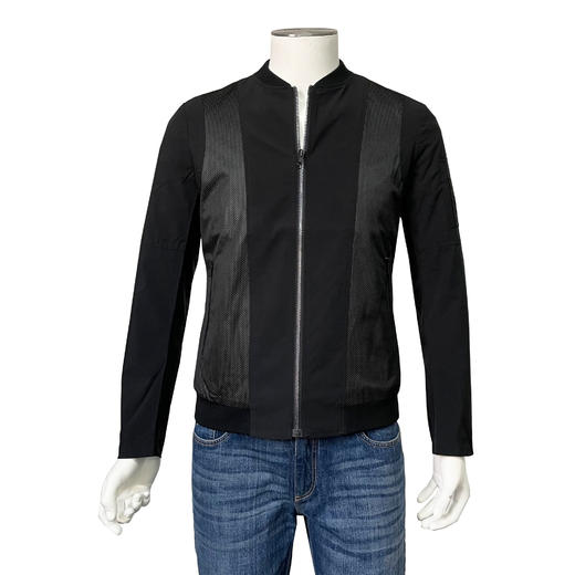 Marco Azzali 棒球领黑色夹克 J3604200 商品图0