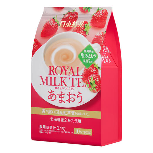 日东红茶 白桃味/草莓味 袋装奶茶果汁速溶冲饮 10条装 商品图1