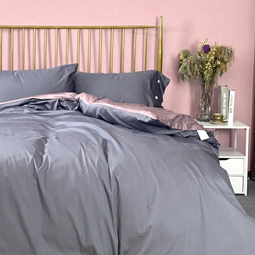 京彩纯棉素色拼色四件套 商品图9