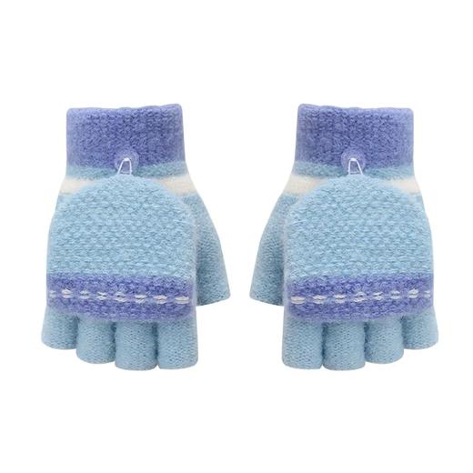 PDD-RHRH201216新款儿童冬季加厚保暖半指翻盖手套 商品图5