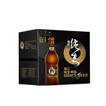 黑瓶 珠江啤酒 9°P纯生528ml*12瓶 商品图2