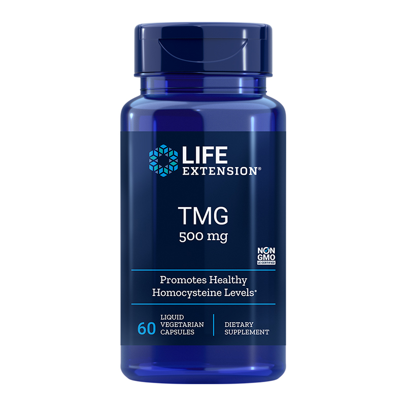 沿寿LIFE EXTENSION TMG 500mg（沿寿·甜菜碱三甲基甘氨酸胶囊）60粒