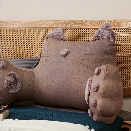 阳春小镇猫咪靠枕床头沙发靠垫 商品图1