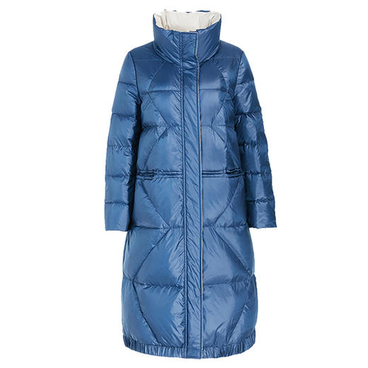 乔万尼简洁大方时尚轻拼色设计感保暖抗寒中长款羽绒服ES4T421 商品图4