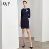 IWY/藏青连衣裙女修身七分袖时尚职业装上班工作服商务正装OL Q195-L 商品缩略图1