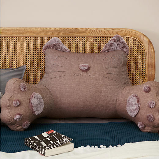 阳春小镇猫咪靠枕床头沙发靠垫 商品图3