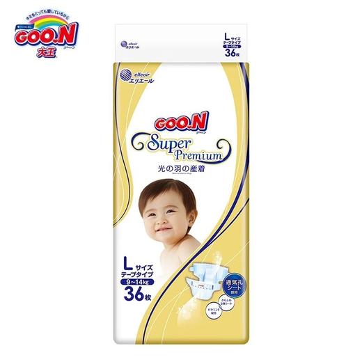 GOO.N（大王）婴儿用纸尿裤光羽系列L36片（4包每箱） 商品图0