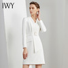 IWY/白色西服连衣裙收腰显瘦工作服女播音主持艺考正装职业装Q11112-W 商品缩略图0