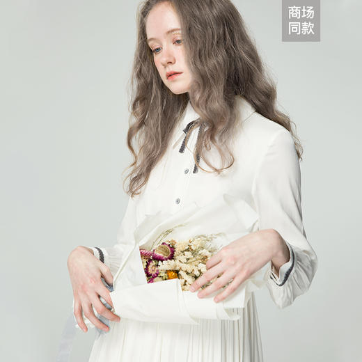 famecoco范可儿衬衫式连衣裙女春季法式气质显瘦F211FA007 商品图1
