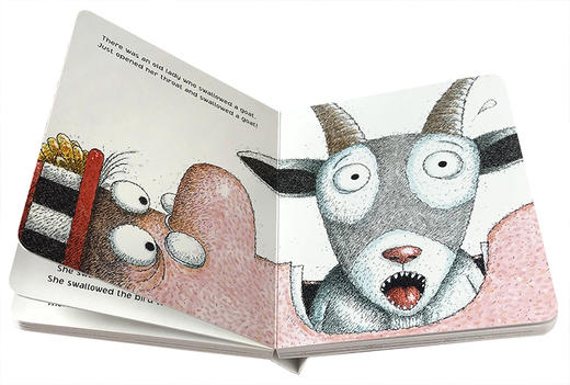 有个老婆婆吞了一只苍蝇 小鸡 民谣纸板书3册英文原版 There Was an Old Lady Who Swallowed a Fly 英文版儿童启蒙英语图画故事书 商品图2