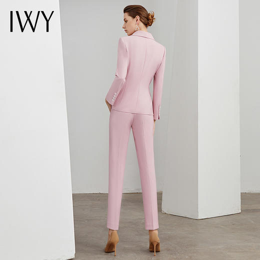 IWY/粉色时尚商务西装套装小脚裤 C10338-P+P10338-P 商品图3