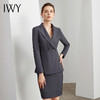 IWY/灰色西装上衣套裙女上班工作服白领职业装面试售楼部经理正装修身 C11101-E+S11101-E 商品缩略图2