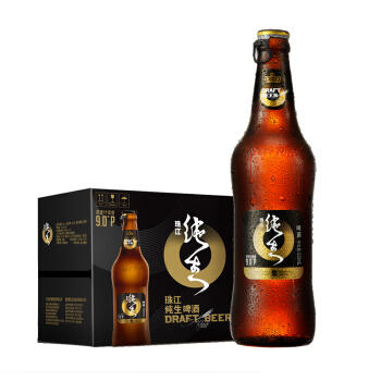 黑瓶 珠江啤酒 9°P纯生528ml*12瓶 商品图0