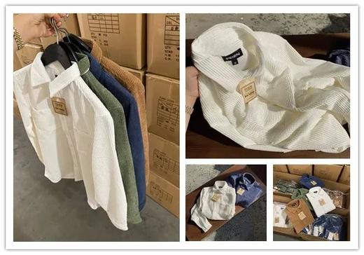 立体泡泡灯芯绒~ 复古潮流INS 男士工装日系长袖百搭衬衫 商品图0