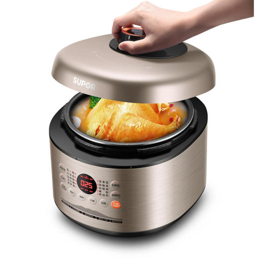 苏泊尔（509479）(SUPOR) 电压力锅 SY-50FC02 家用 5L大容量 3-6人 双胆 底盘加热 保温预约功能电饭锅电饭煲 商品图3