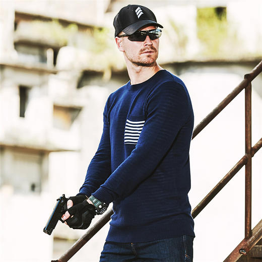 鹰爪行动海行者全新城市战术功能针织衫男士秋冬薄款海魂衫 商品图2