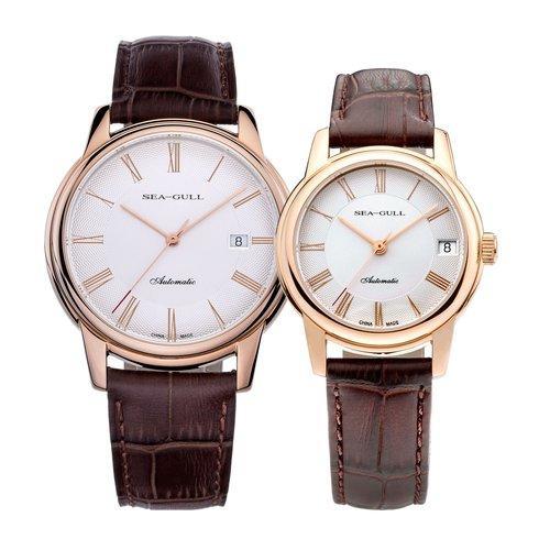 SEA-GULL/海鸥表 情侣表商务百搭复古时尚休闲单历自动机械情侣对表手表 送礼礼物 商品图0