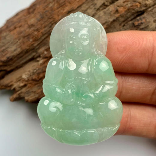 派瑞翡翠 翡翠观音 糯种 飘绿花 商品图2