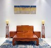 红桥红  家具严选  缅甸花梨（大果紫檀）  【150 如意素面大脚高低床】 商品缩略图0