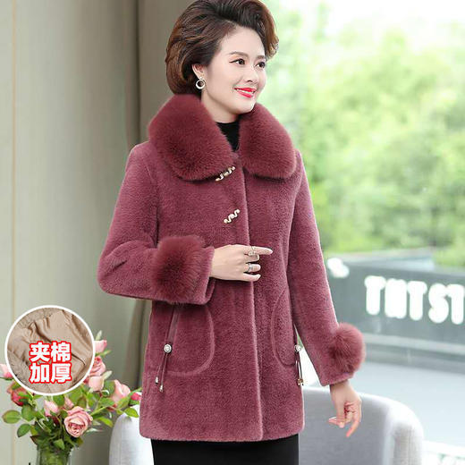 LH-894 秋冬装水貂绒洋气短款新款大衣加厚外套 商品图1