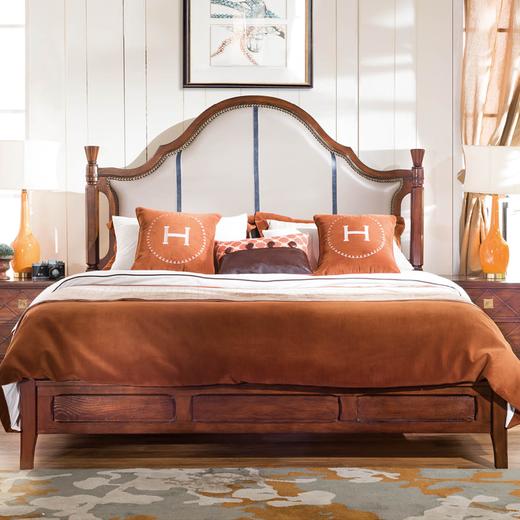 圣蒂斯堡美舍美式全实木床18米双人真皮床轻奢床101a床101b床106