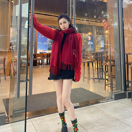 南周文创-“没有一个冬天不可逾越”围巾 徐静蕾手写款 （男女可戴） 商品图9