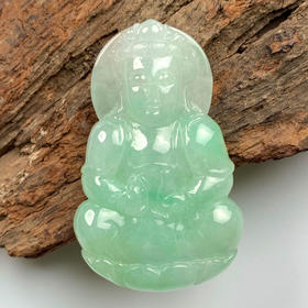 派瑞翡翠 翡翠观音 糯种 飘绿花