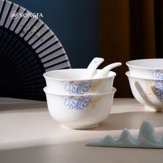 20头蓝宝牡丹餐具套装 商品图2