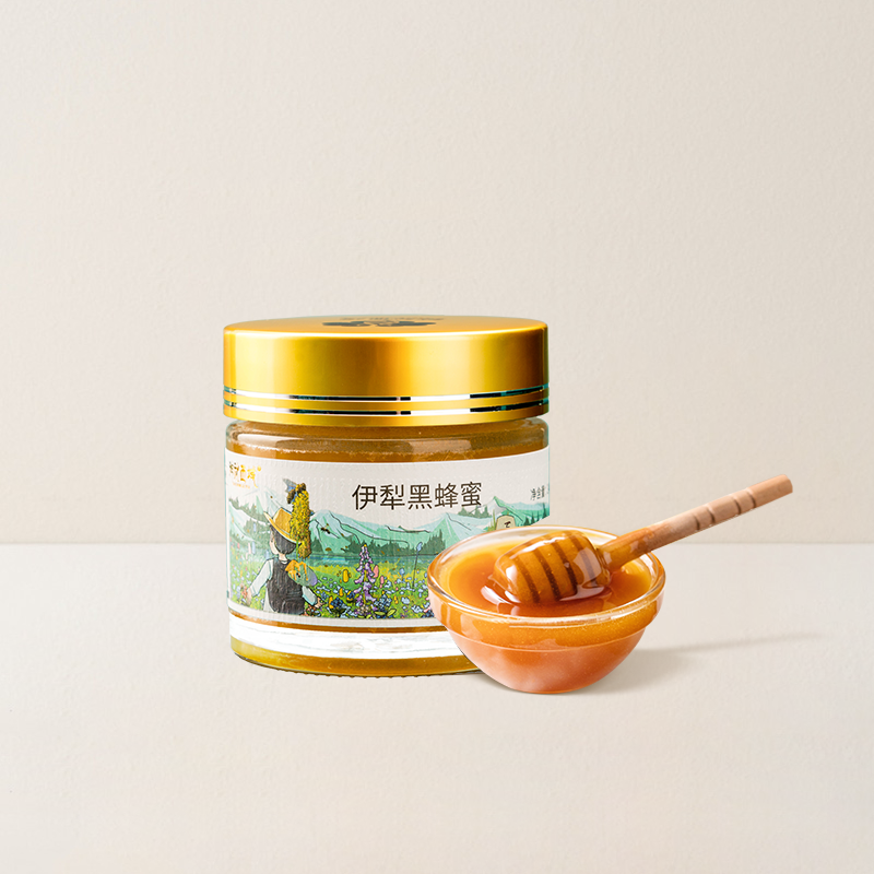 【常州馆】神秘西域新疆高海拔黑蜂蜜土蜂蜜纯正农家自产天然野百花蜜248g