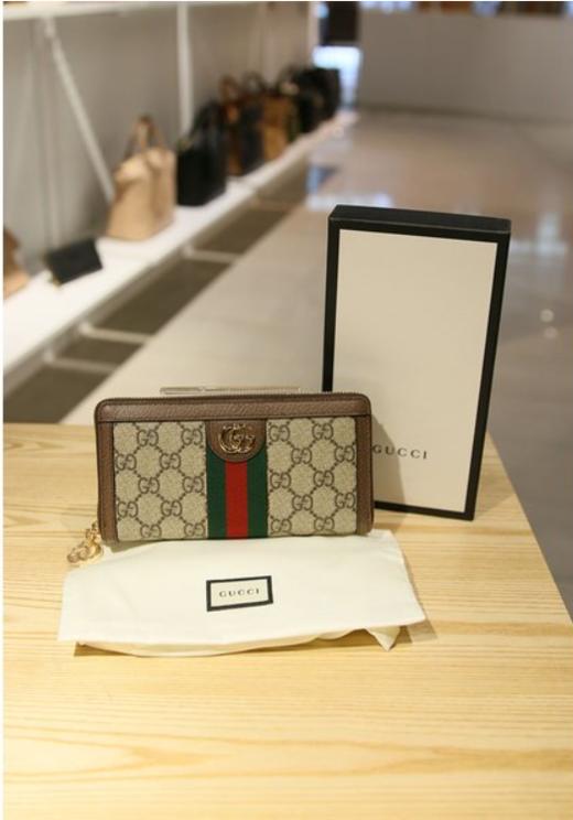 奥莱GUCCI Gucci Ophidia GG长款钱包（523154 96IWG 8745）JPY带授权招加盟代理 商品图0