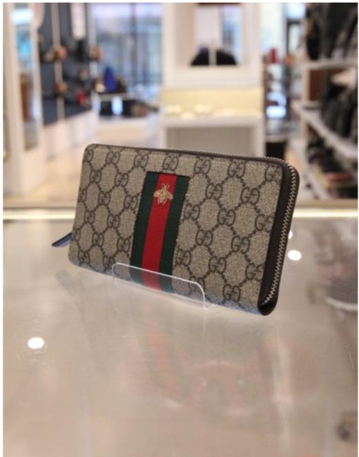 奥莱 Gucci Web GG Supreme拉链钱包（408831 KLQCN 8461）JPY带授权招加盟代理 商品图2