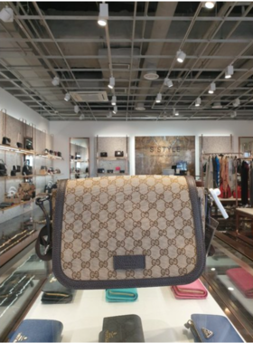 奥莱 Gucci GG帆布斜挎包449172 KY9KN 9886JPY带授权招加盟代理