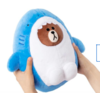 韩国 Line Friends可爱 公仔 Line Friends鲨鱼布朗坐公仔JPY带授权招加盟代理 商品缩略图0