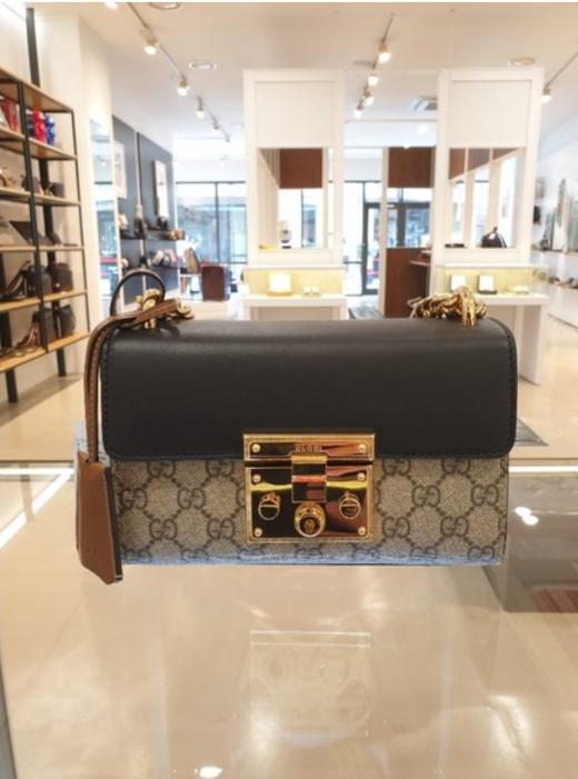 奥莱Gucci Supreme挂锁链式单肩包（409487 KLQJG 9785）JPY带授权招加盟代理 商品图0