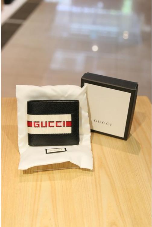 奥莱GUCCI古驰条纹男士钱包（408827 CWGRN 1094）JPY带授权招加盟代理 商品图0