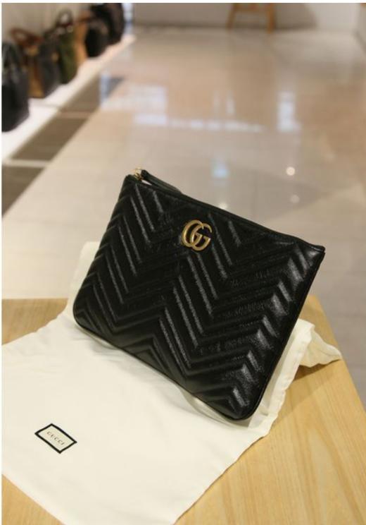 奥莱GUCCI古奇·马蒙特皮革手拿包（475317 DJ20T 1000）JPY带授权招加盟代理 商品图1