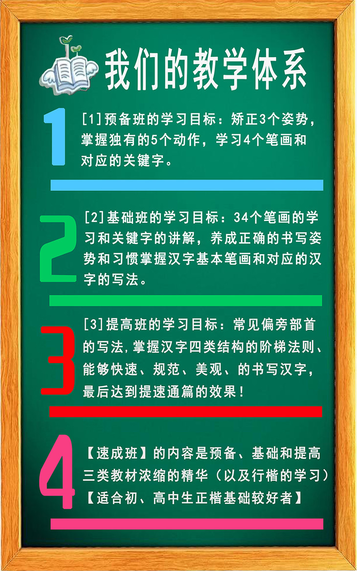 硬笔书法特色课程简介图片