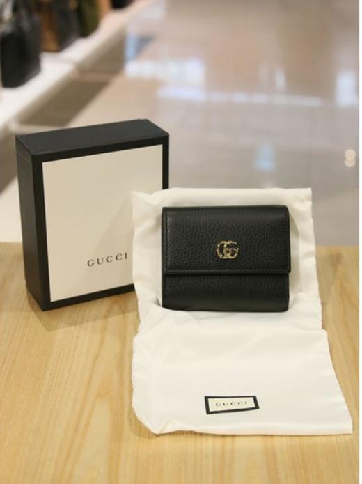 奥莱GUCCI Gucci GG Mamon女士双折钱包（546584 CAO0G 1000）JPY带授权招加盟代理 商品图0