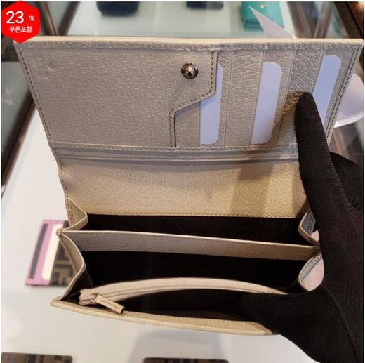 奥莱Gucci 帆布金属条徽标长款钱包（象牙色）244946 KY9IG 9773JPY带授权招加盟代理 商品图4