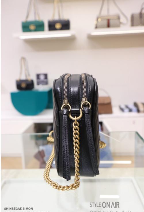 奥莱风尚[Gucci] Marmont迷你肩背包550155：黑色JPY带授权招加盟代理 商品图2