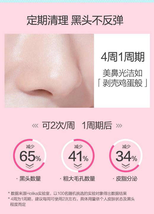 韩国猪鼻贴-HOLIKA三部曲去黑头粉刺鼻贴膜5片装-会员6折 商品图3