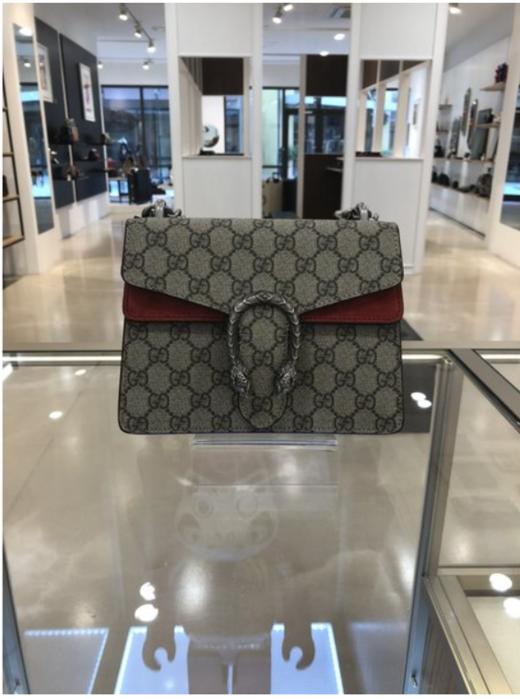 奥莱 Gucci Dionysus Supreme帆布迷你单肩包？421970 KHNRN 8698JPY带授权招加盟代理 商品图0