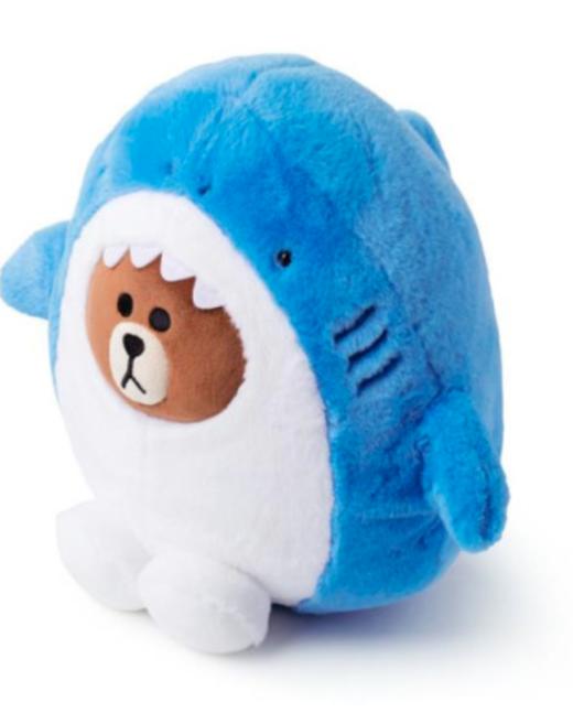 韩国 Line Friends可爱 公仔 Line Friends鲨鱼布朗坐公仔JPY带授权招加盟代理 商品图1