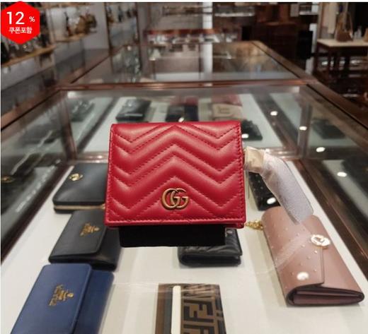 奥莱 Gucci GG Mamon卡夹（红色）546579 DTDHT 6433JPY带授权招加盟代理 商品图0