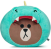 韩国 可爱Line Friends Dino棕色脸垫（34厘米）椅垫坐垫JPY带授权招加盟代理 商品缩略图0