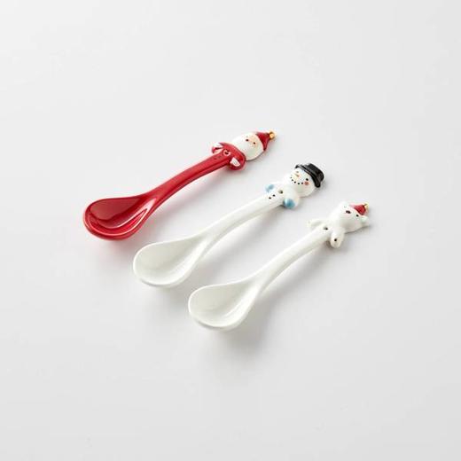 [现代住宅] 新款  韩国 假日玩具 圣诞 雪人茶匙  陶瓷茶匙JPY带授权招加盟代理 商品图0
