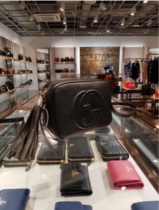 奥莱Gucci Soho迪斯科小包（黑色）308364 A7M0G 1000JPY带授权招加盟代理 商品图1