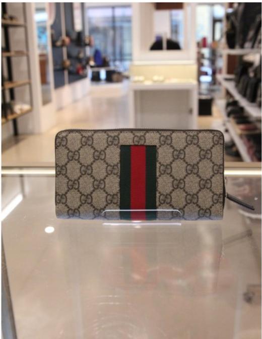 奥莱 Gucci Web GG Supreme拉链钱包（408831 KLQCN 8461）JPY带授权招加盟代理 商品图4