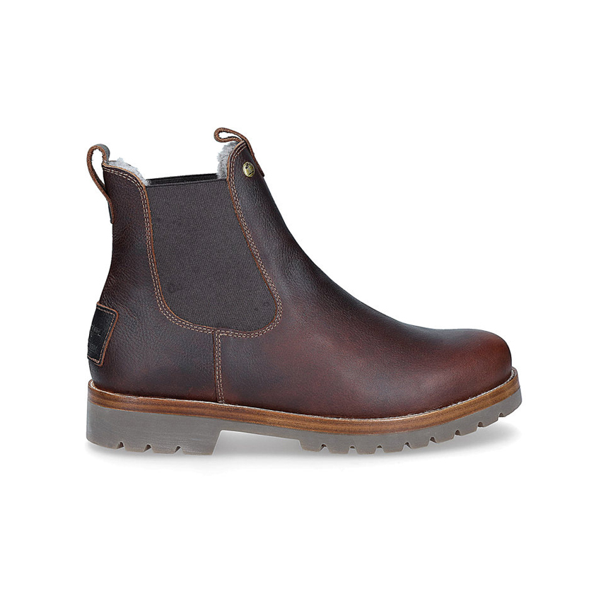 限时特价——西班牙原产羊毛款皮毛一体男士皮靴酒红色BLC5(高品质纯天然羊毛内衬)